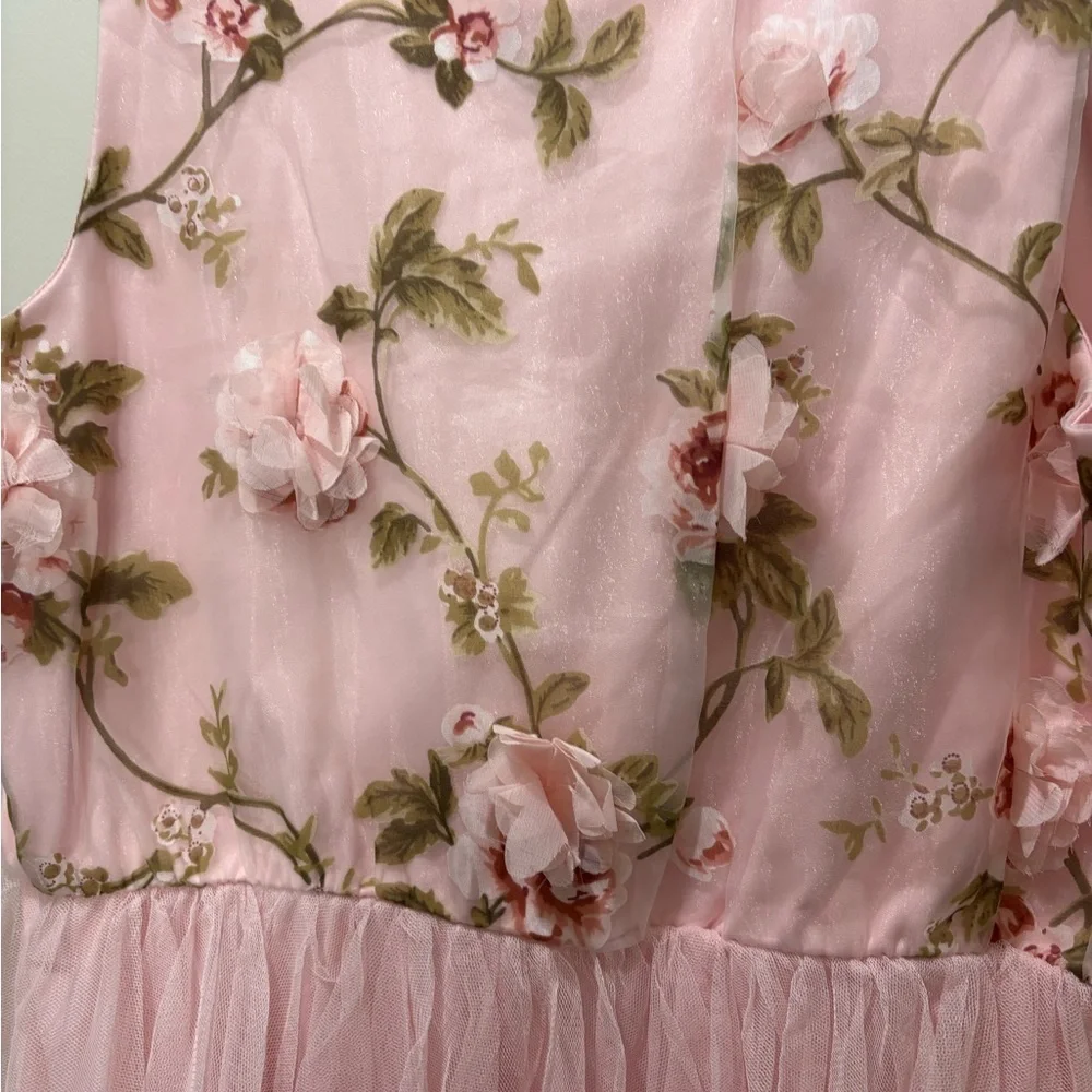 Lilt Pink Floral Kids Dress - Picture 5 of 8